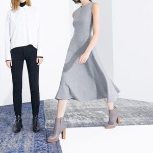 Zara Shoes - Zara Woman Grey Boots Heel Ankle Booties Heels 37 Zara Shoes - Zara Woman Grey Boots Heel Ankle Booties Heels 37